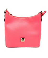 Dooney & Bourke Hobo Shoulder Bag Crossbody In Bubble Gum Pink Adjustable Strap - TheRealThreads