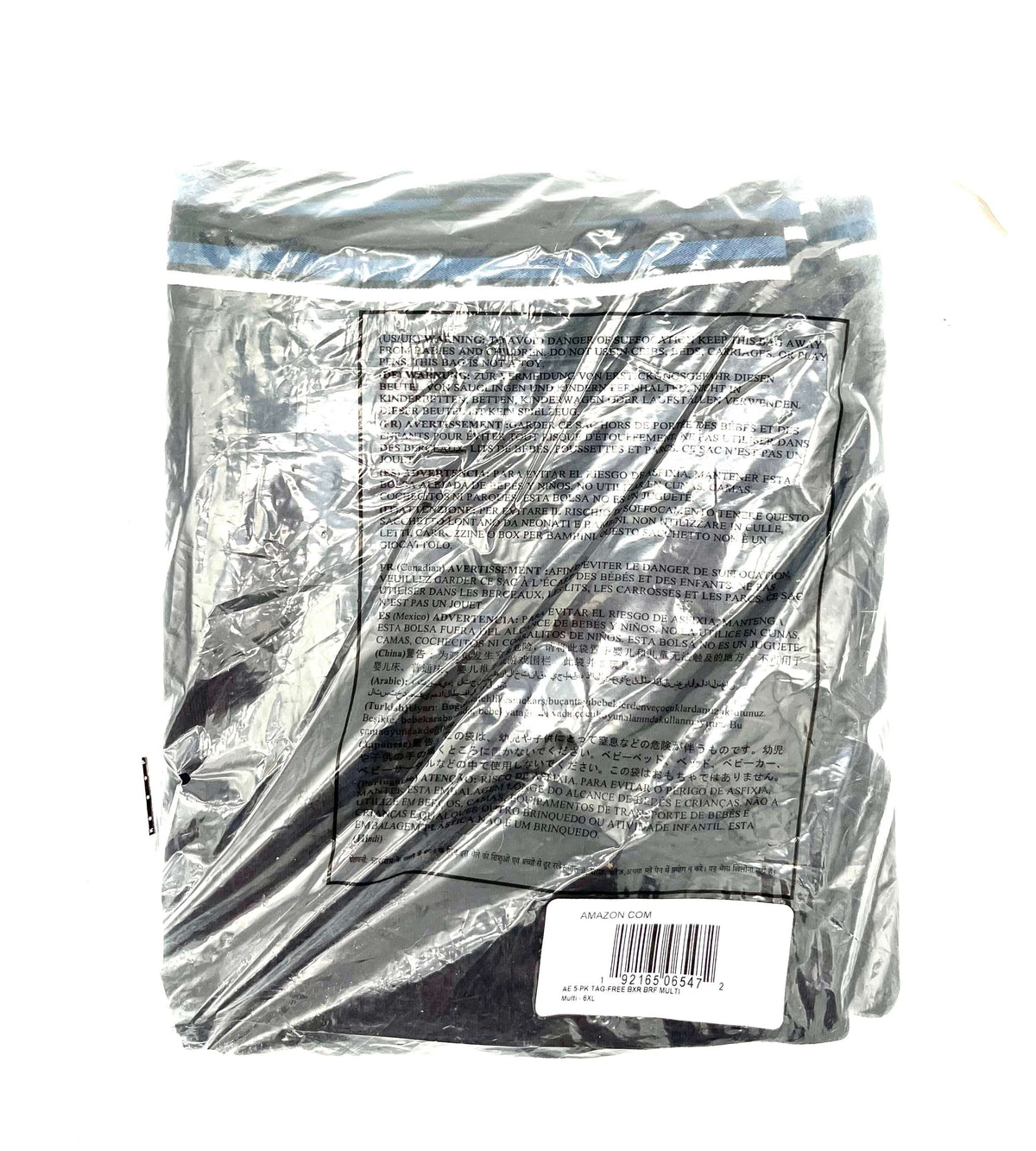 NEW! Mens 5PK Boxer Briefs Size 6XL Black, Dark Gray and Light Gray Tag Free - TheRealThreads