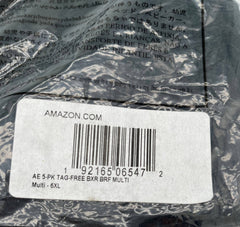 NEW! Mens 5PK Boxer Briefs Size 6XL Black, Dark Gray and Light Gray Tag Free - TheRealThreads