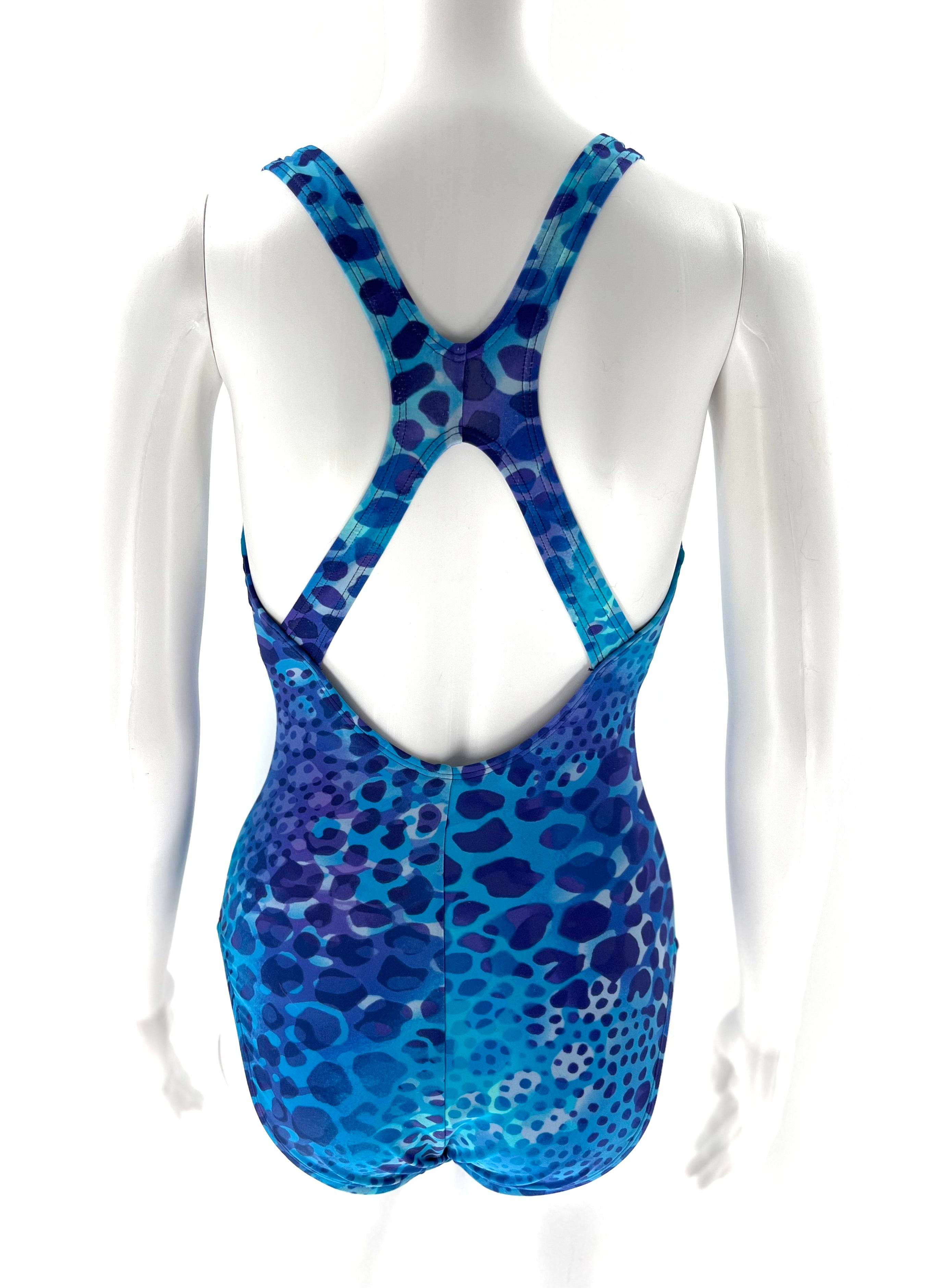 Womens / Juniors Speedo Swimwear Size 6 One Piece Bathing Suit Blue and Purple - TheRealThreads