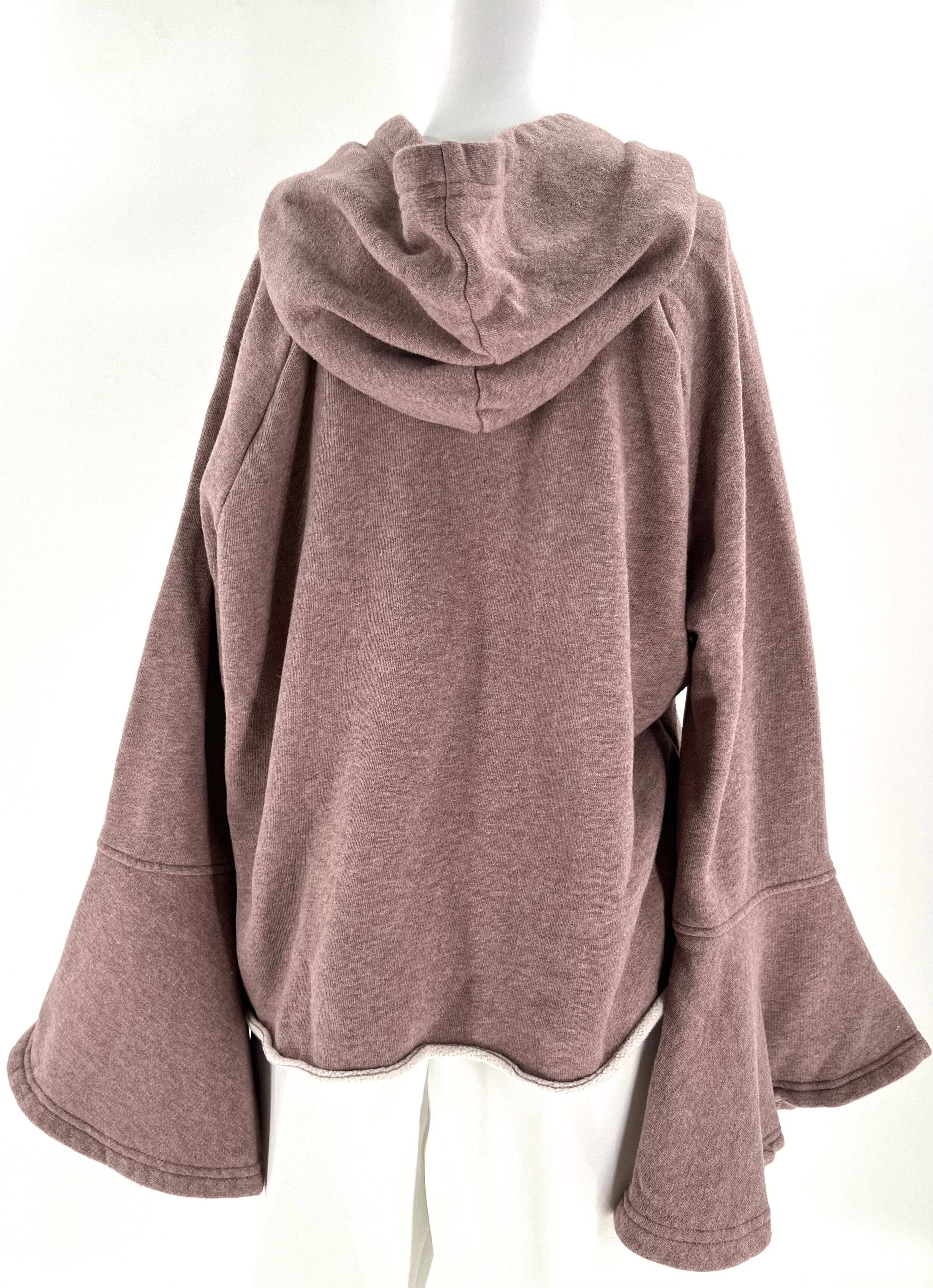 Juniors Size Medium By Melrose and Market Hoodie Light Burgundy Flared Sleeves - TheRealThreads