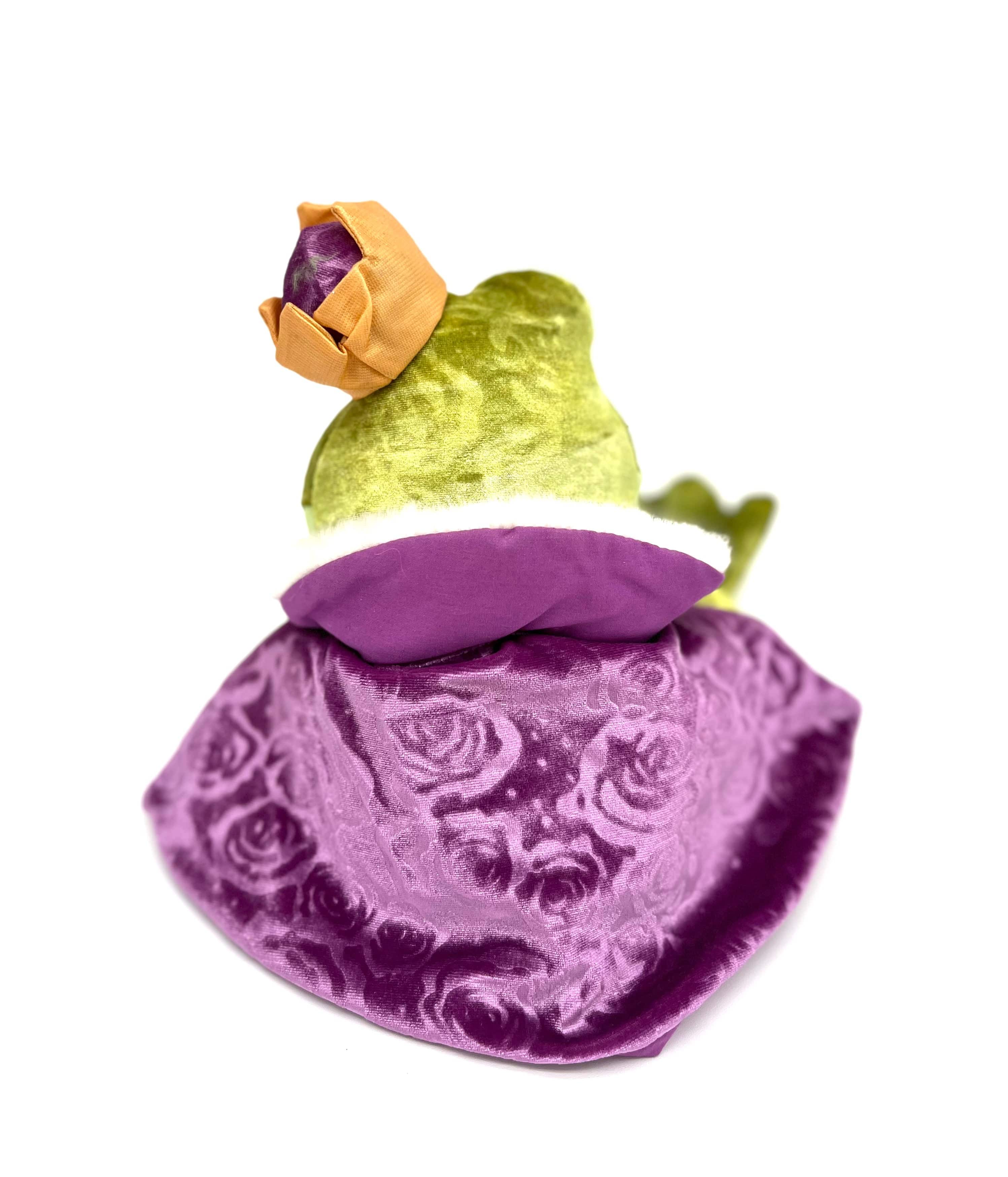 Prince Charming Stuffed Frog Complete With Crown Cape and Kiss Me on Front Heart - TheRealThreads