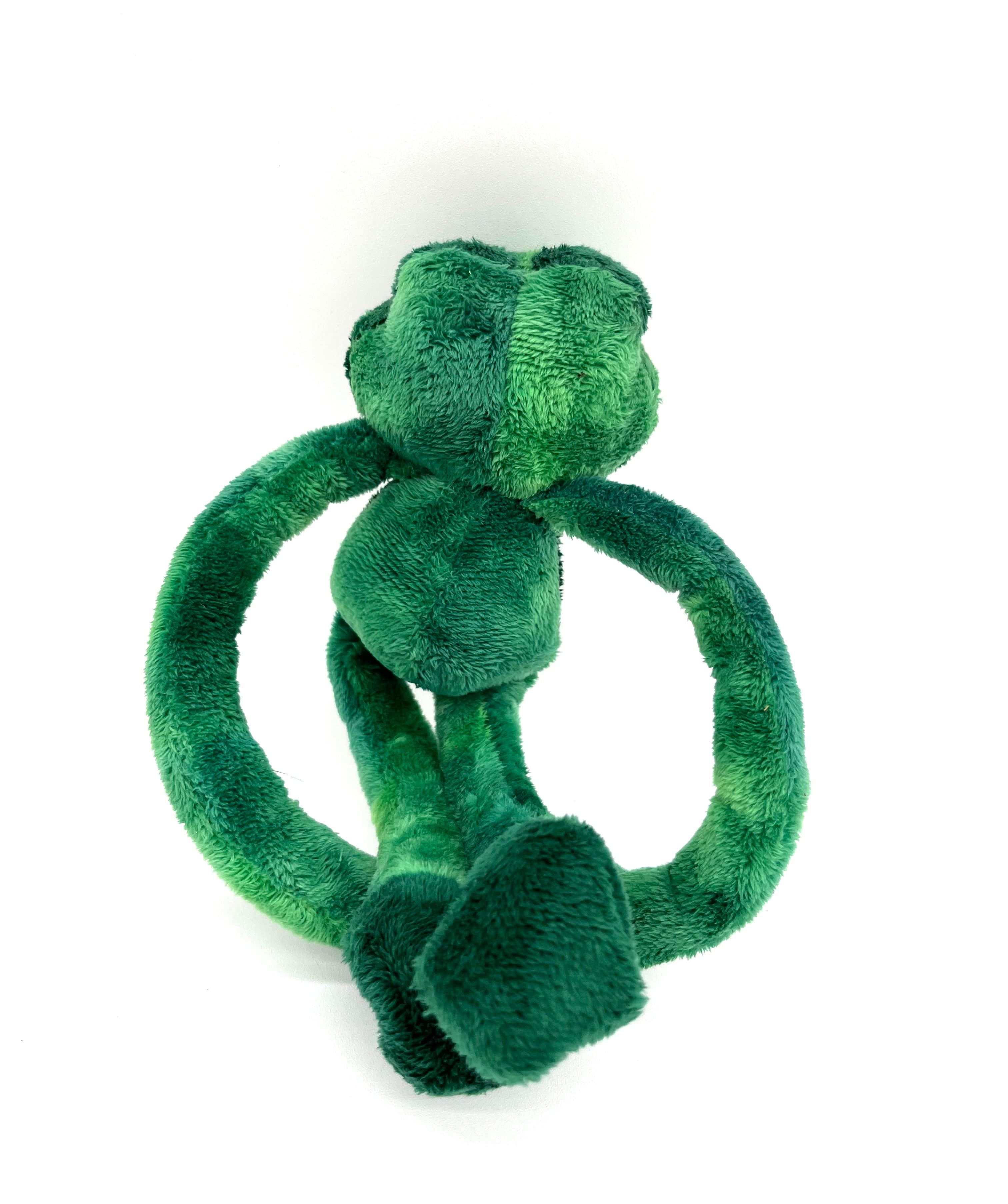 Cute Stuffed Animal Frog Green Poseable With Velcro Hands St. Patrick's Day Favorite - TheRealThreads