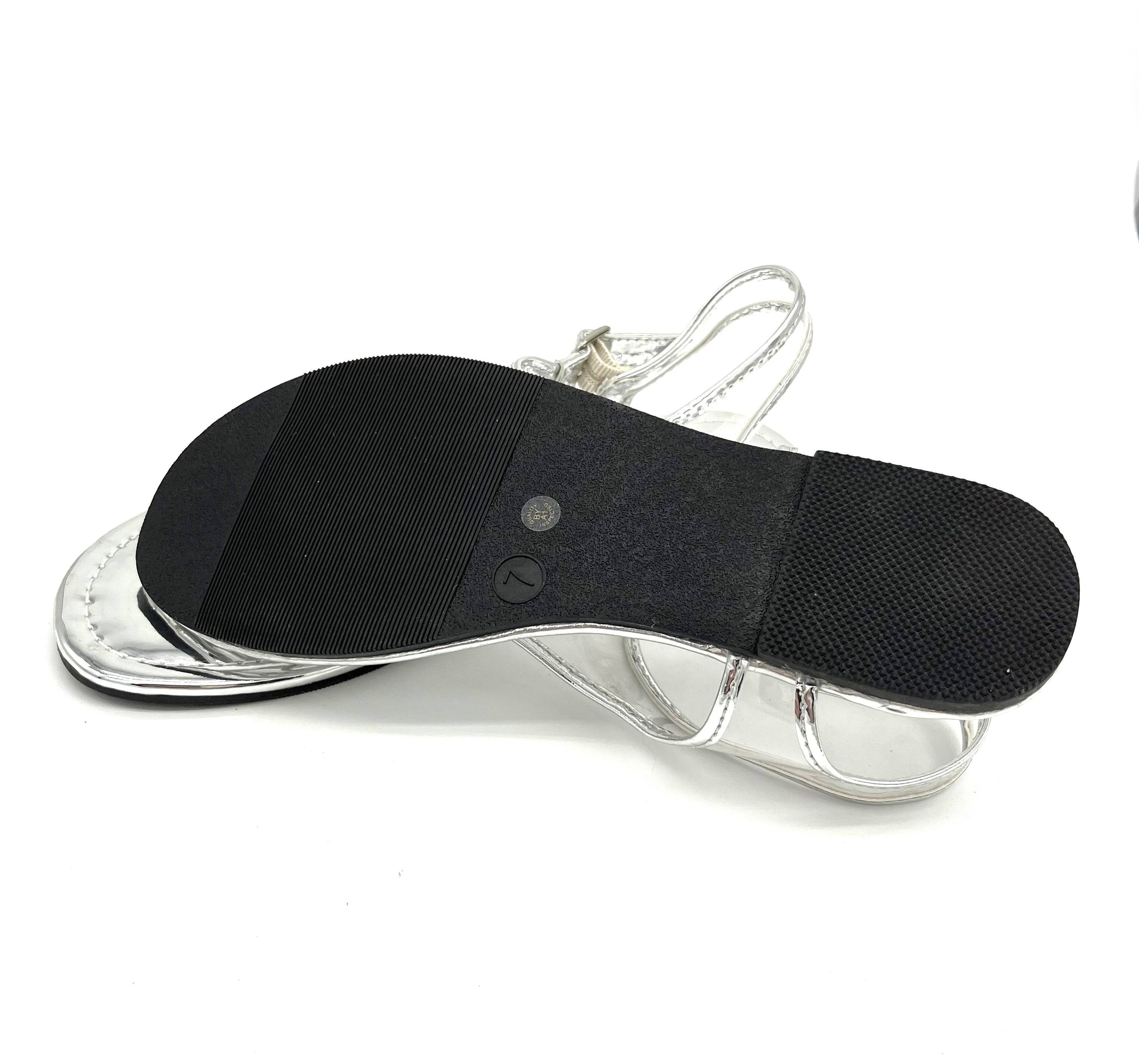 Mixit New Slate Silver and Clear Sandals Retails For $45.98 - TheRealThreads