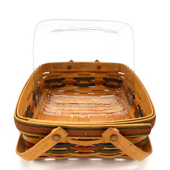 Rare Discontinued Longaberger Bountiful Harvest Basket With Lid And Protector - TheRealThreads