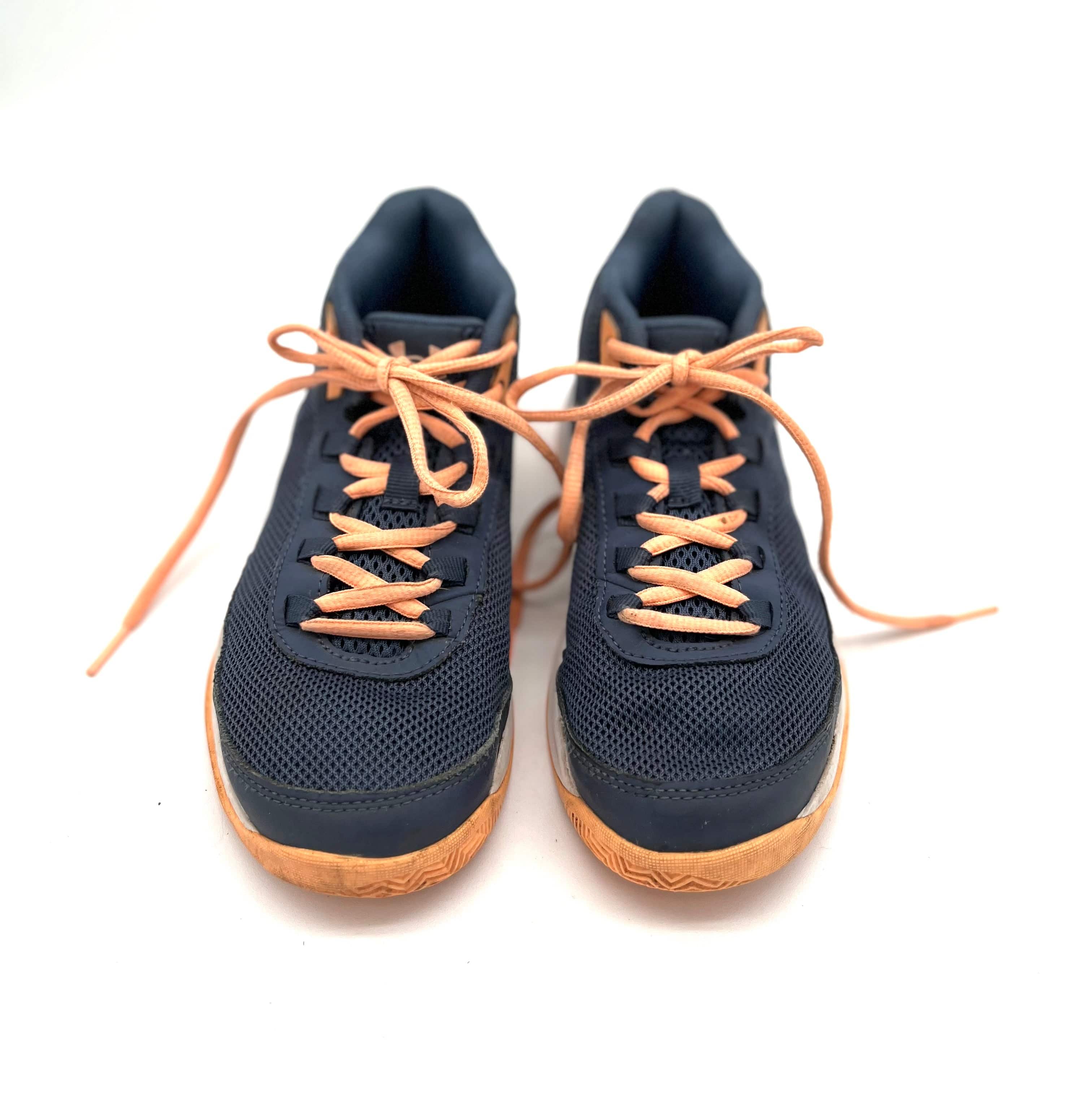 Under Armour Big Kids Shoes Size 3 Grey and Orange Sneakers Athletic Wear - TheRealThreads