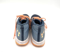 Under Armour Big Kids Shoes Size 3 Grey and Orange Sneakers Athletic Wear - TheRealThreads