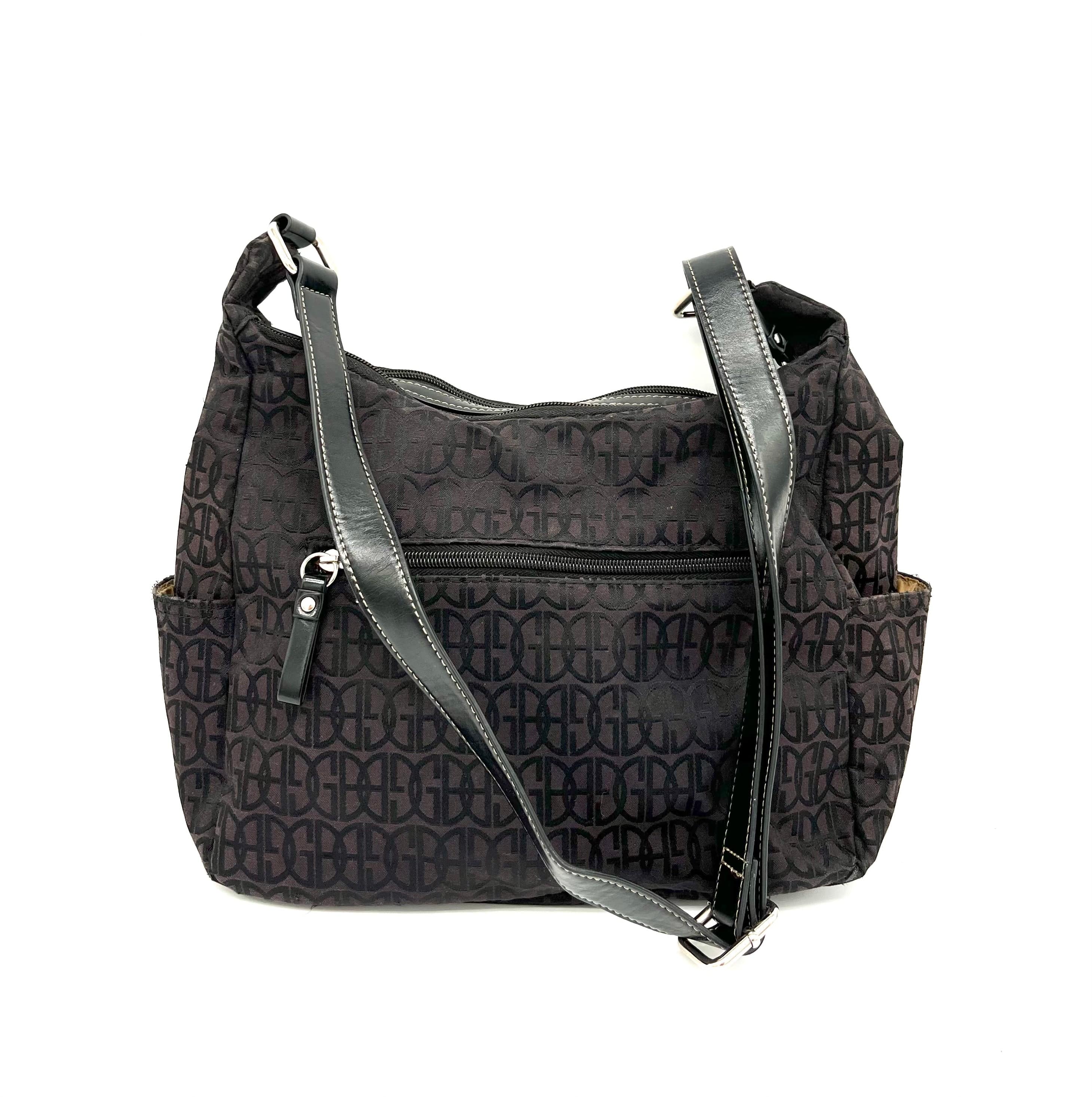 Giani Bernini Handbag Brown And Black Shoulder Bag or Crossbody Adjustable Strap - TheRealThreads