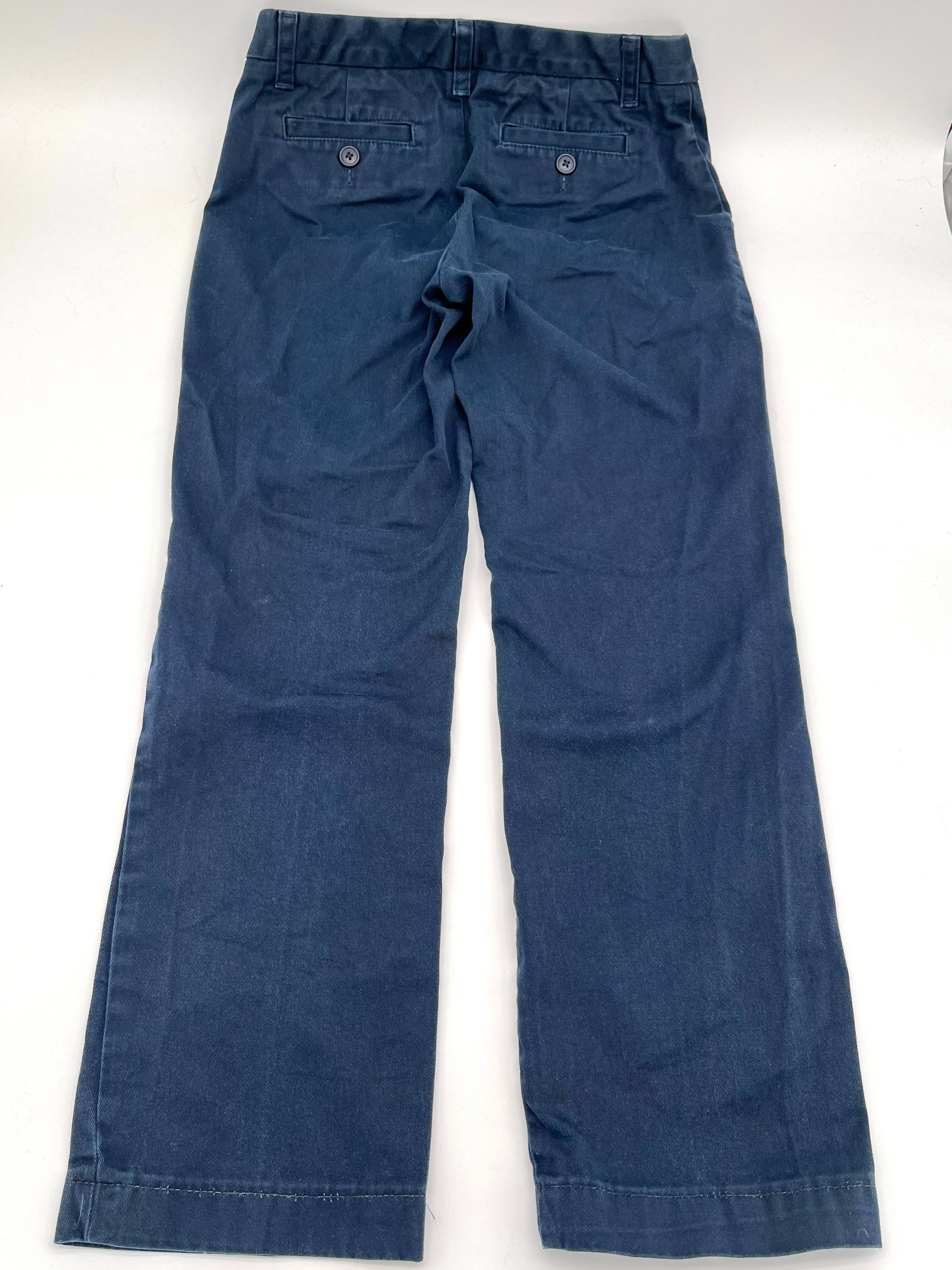 Kids Size 12 Lands End Blue Straight Leg Pants 2 Pockets In Front And 2 In Back - TheRealThreads