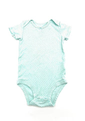 Babies Onesie Size 9 Months By Carter's Light Blue With Sparkly Gold Polkadots - TheRealThreads