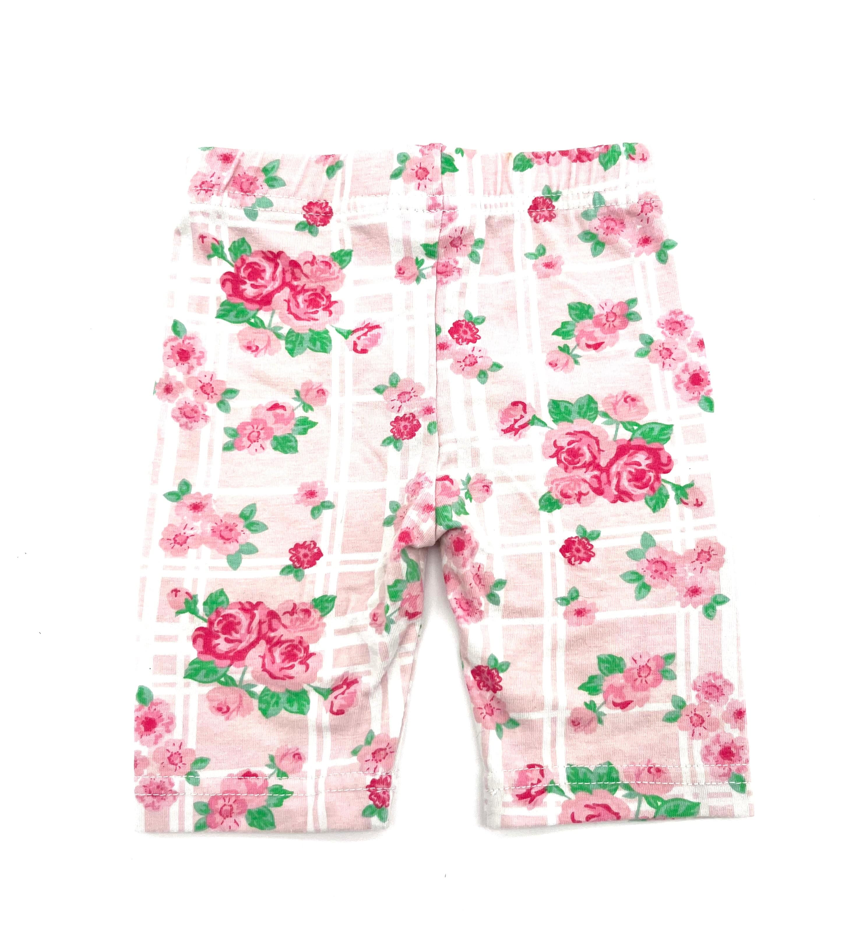 Babies Size 12 Months Shorts By Bluberi boulevard Pants With Roses And Trellis - TheRealThreads