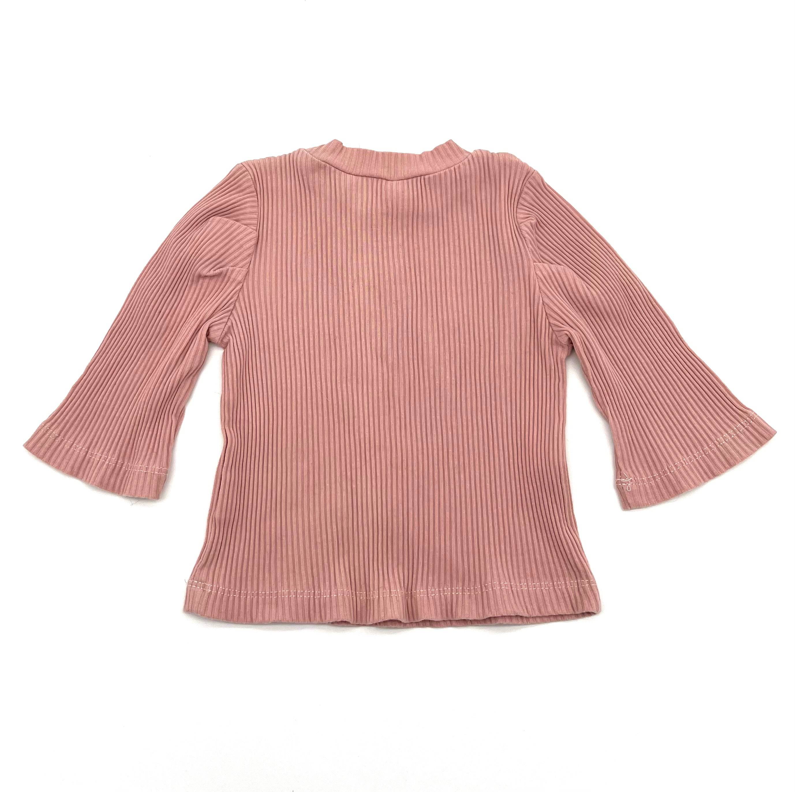 Babies Size 18 Months Pink Ribbed Top Excellect Condition - TheRealThreads