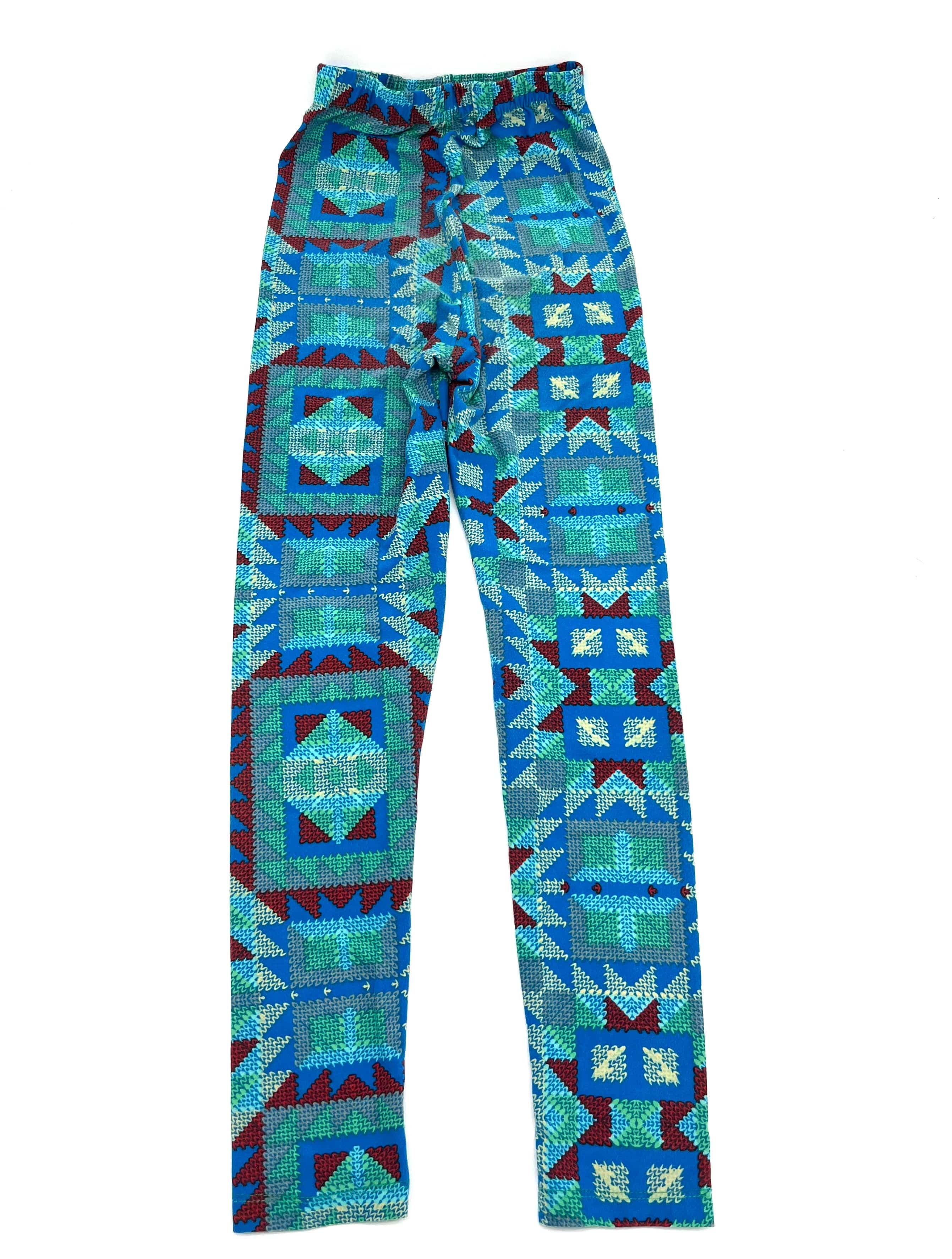 Girls Lularoe Leggings Size L-XL Blue Green White Red Grey Light Weight Pants - TheRealThreads