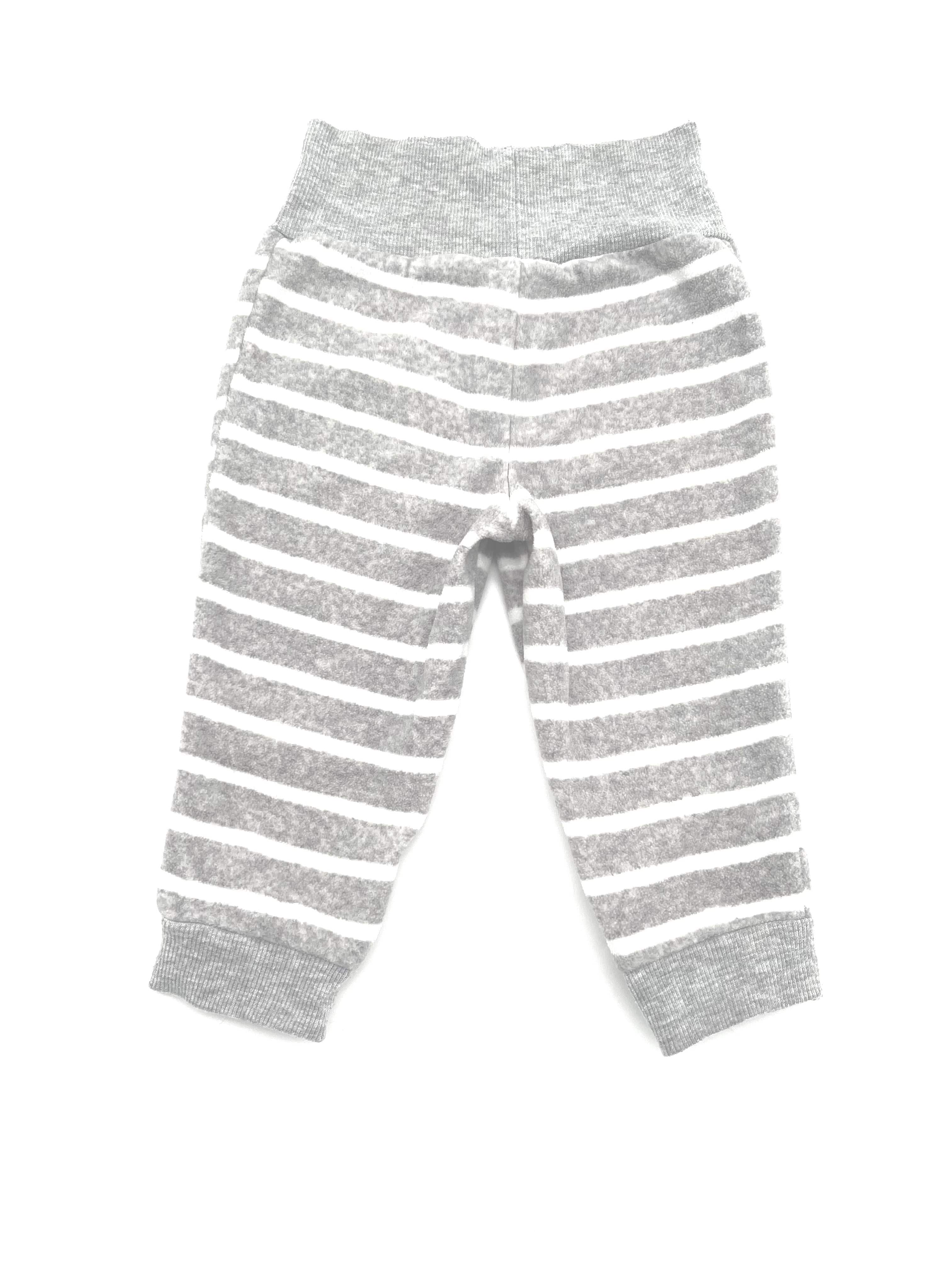 Babies Size 12 Months Carter's Pants With Grey And White Stripes 100% Polyester - TheRealThreads