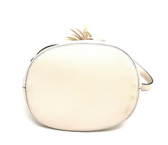 Handbag Beige Bucket Bag By Forever 21 Shoulder Bag Handle Bag Adjustable Strap & Tassels - TheRealThreads