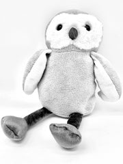 Big Owl Stuffed Animal 17" Head to Toe Soft Plush Grey And White Owl Your Kids Will Love - TheRealThreads