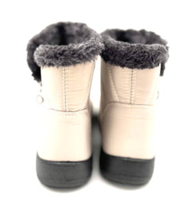 New Womens Snow Boots Size 6 Beige and Brown Winter Boots With Faux Fir Inside - TheRealThreads