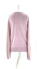 Banana Republic Silk Cashmere Sweater Size Medium Pink Long Sleeve Scoop Neck - TheRealThreads