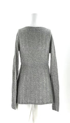 Banana Republic Grey Sweater Size Large Tunic With V-Neck And Light Weight Ribbed Fabric - TheRealThreads