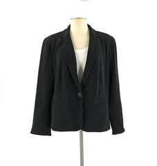 New! Ann Taylor Jacket Size 16 One Button Closure Textured Fabric Good For Winter or Fall - TheRealThreads