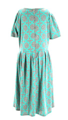 Lularoe Midi Dress Size XL Green And Grey With Scoop Neck And Zipper Up Back - TheRealThreads