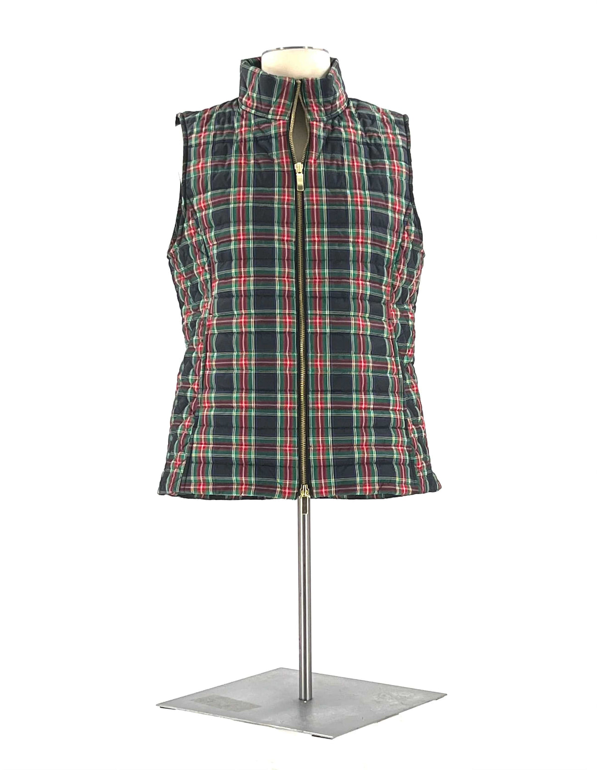 Womens Vest By Vineyard Vines Size Small With Plaid Print, 2 Pockets And Zippered Front - TheRealThreads