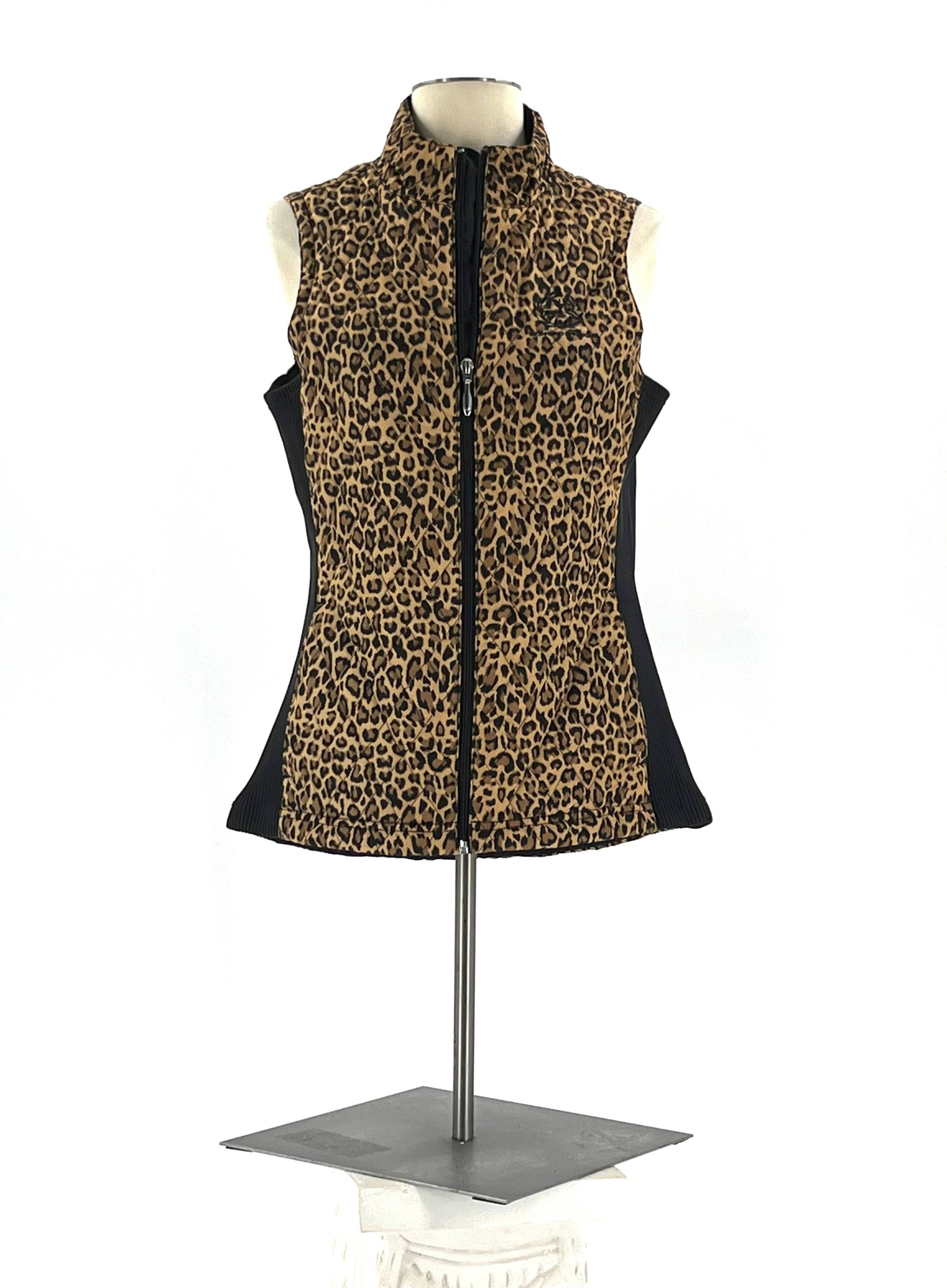 Womens Vest Size Medium Animal Print By Straight Down With Bedford Springs Emblem On Front - TheRealThreads