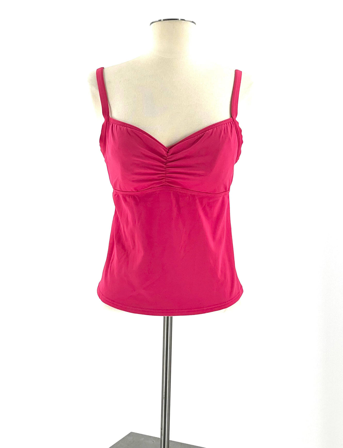 Tankini Pink Top Size 12 Bathing Suit Top Lightly Padded Swim Suit By Lands End - TheRealThreads