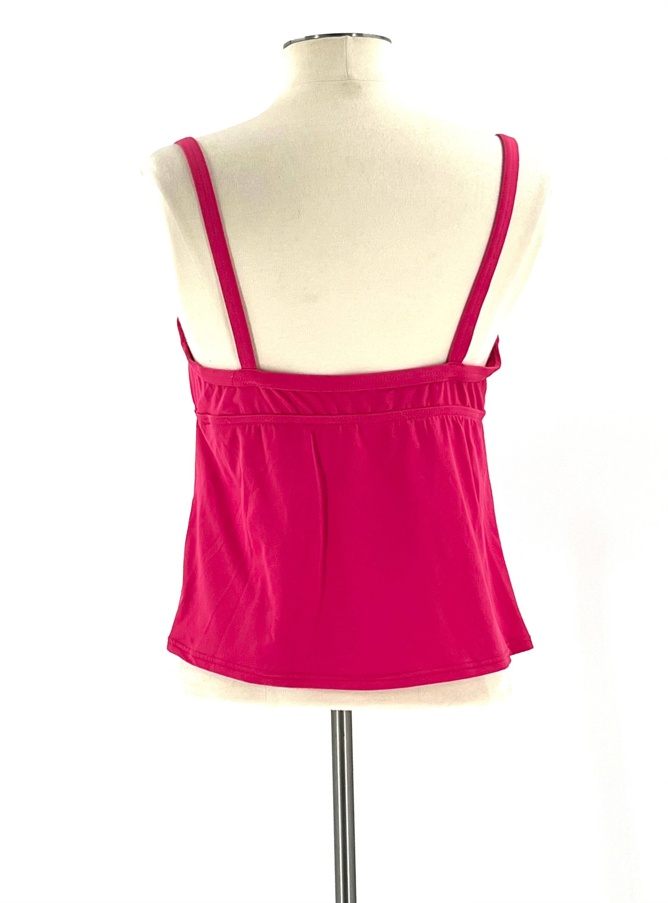 Tankini Pink Top Size 12 Bathing Suit Top Lightly Padded Swim Suit By Lands End - TheRealThreads