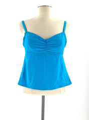 Tankini Size 10 Top By Lands End Lightly Padded With Over The Shoulder Straps - TheRealThreads