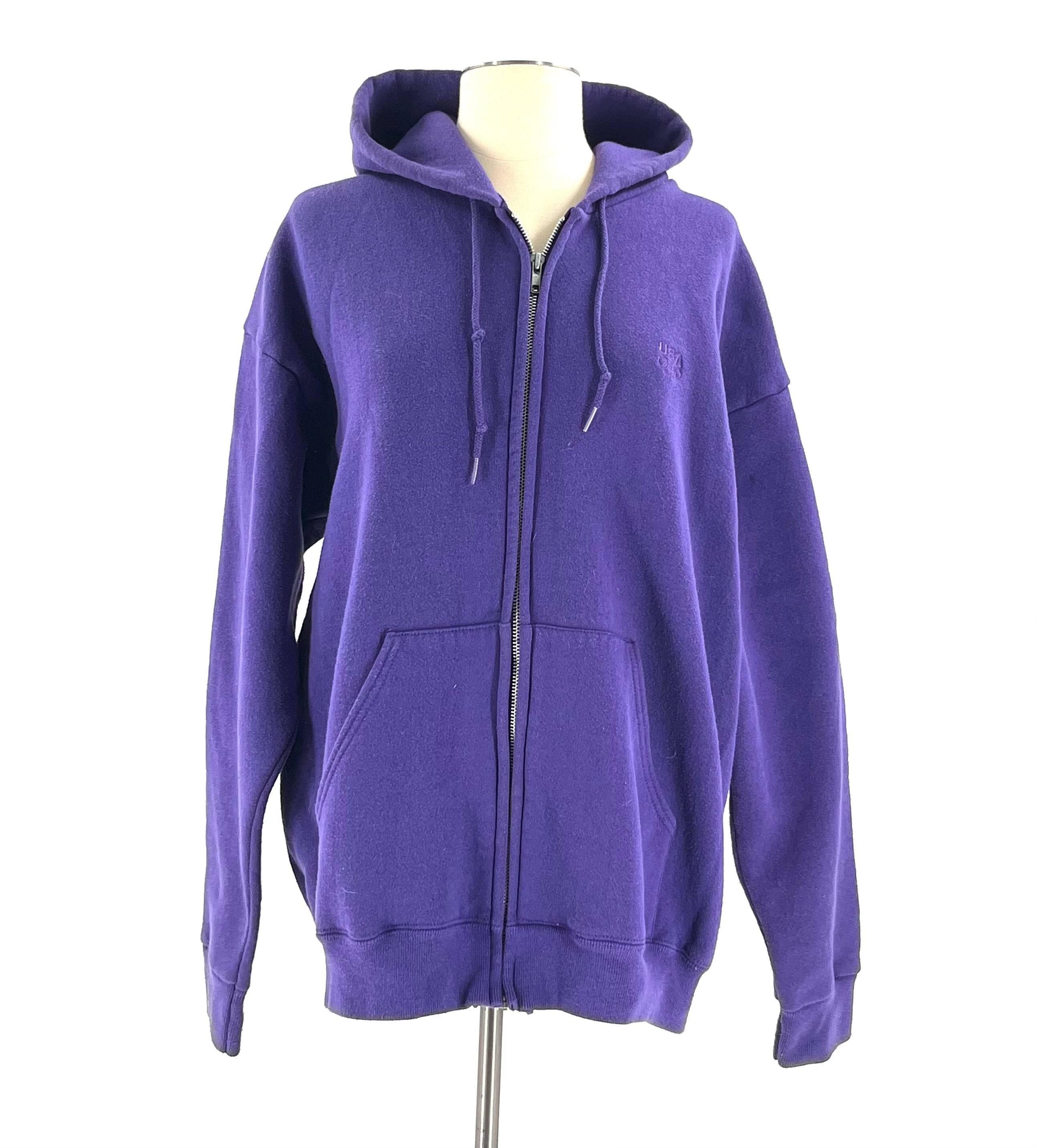 Hoodie Ravens Purple Size Large (Mens Medium) Zip Up Sweatshirt  USA Olympic Brand - TheRealThreads