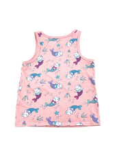 Toddler Girls Size 5T Pink Tank Top With Kitten Mermaids Top by Garanimals - RealThreads