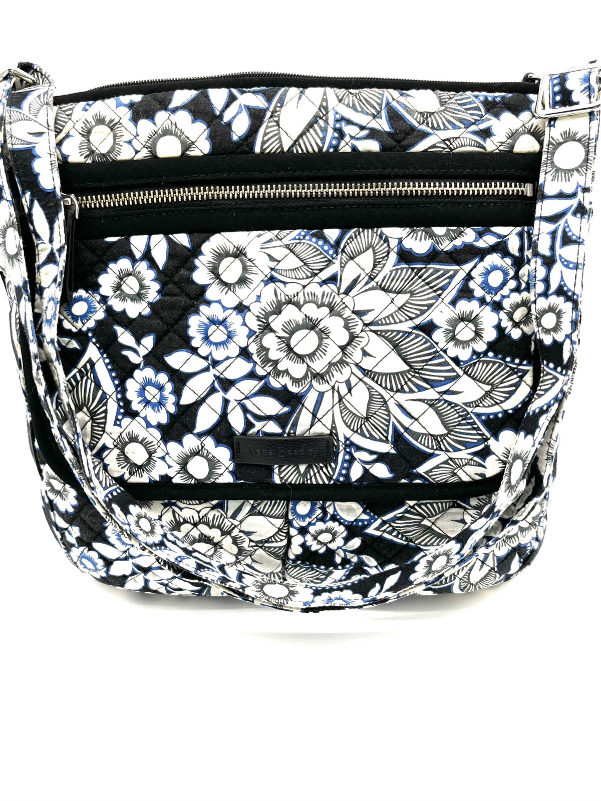 Vera Bradley Black and White Crossbody Shoulder Bag Handbag Adjustable Strap New!! - RealThreads