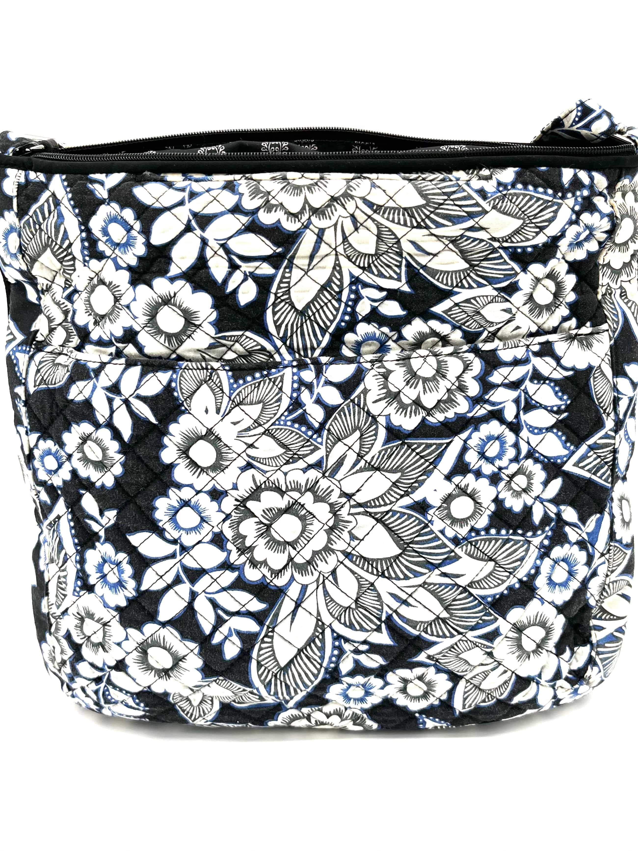 Vera Bradley Black and White Crossbody Shoulder Bag Handbag Adjustable Strap New!! - RealThreads