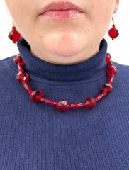 The Perfect Red Necklace and Earrings for 4th of July Blue Jeans White T-Shirt & This! - RealThreads