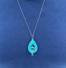 Blue Heart Pendant Great Mother's Day Gift One of a Kind Get it Before its Gone! NEW - RealThreads