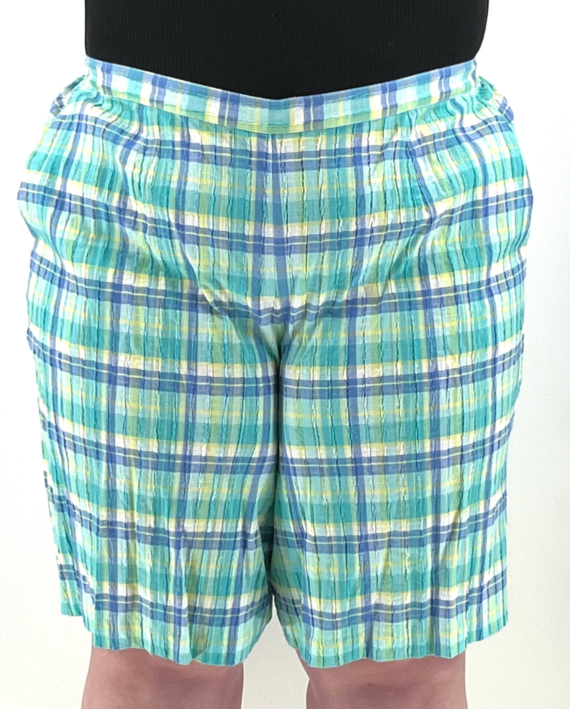 Womens Plus Size 22W Plaid Shorts Great Spring / Summer Colors by Alfred Dunner - RealThreads