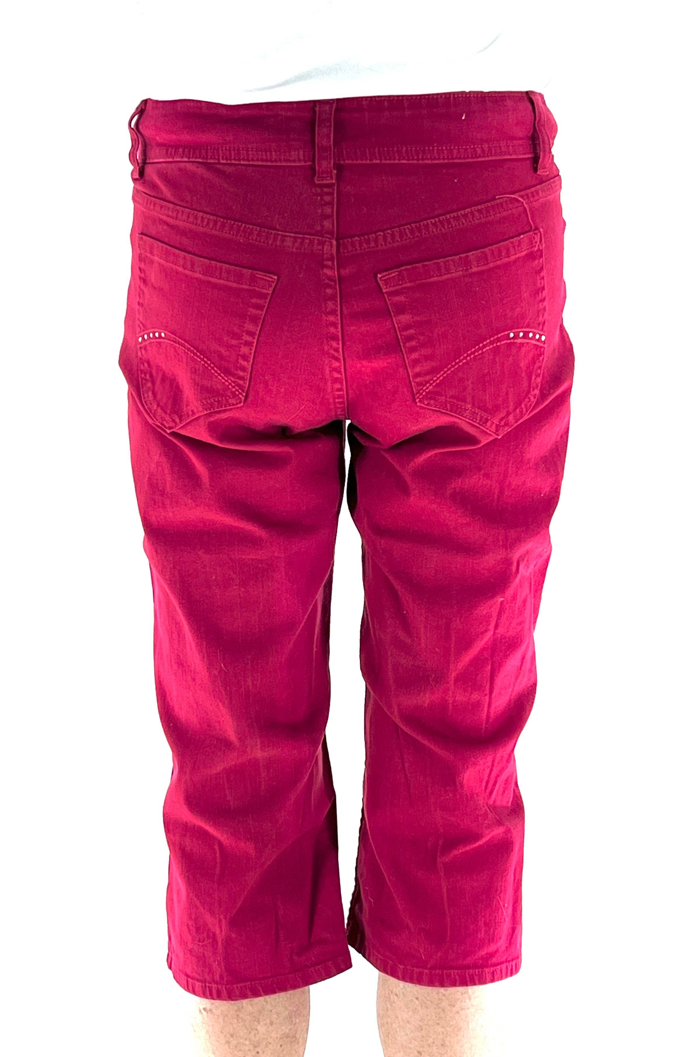Womens Size 4-6 Capris Riders By Lee 5 Pocket Jeans With Studs On Pockets - TheRealThreads