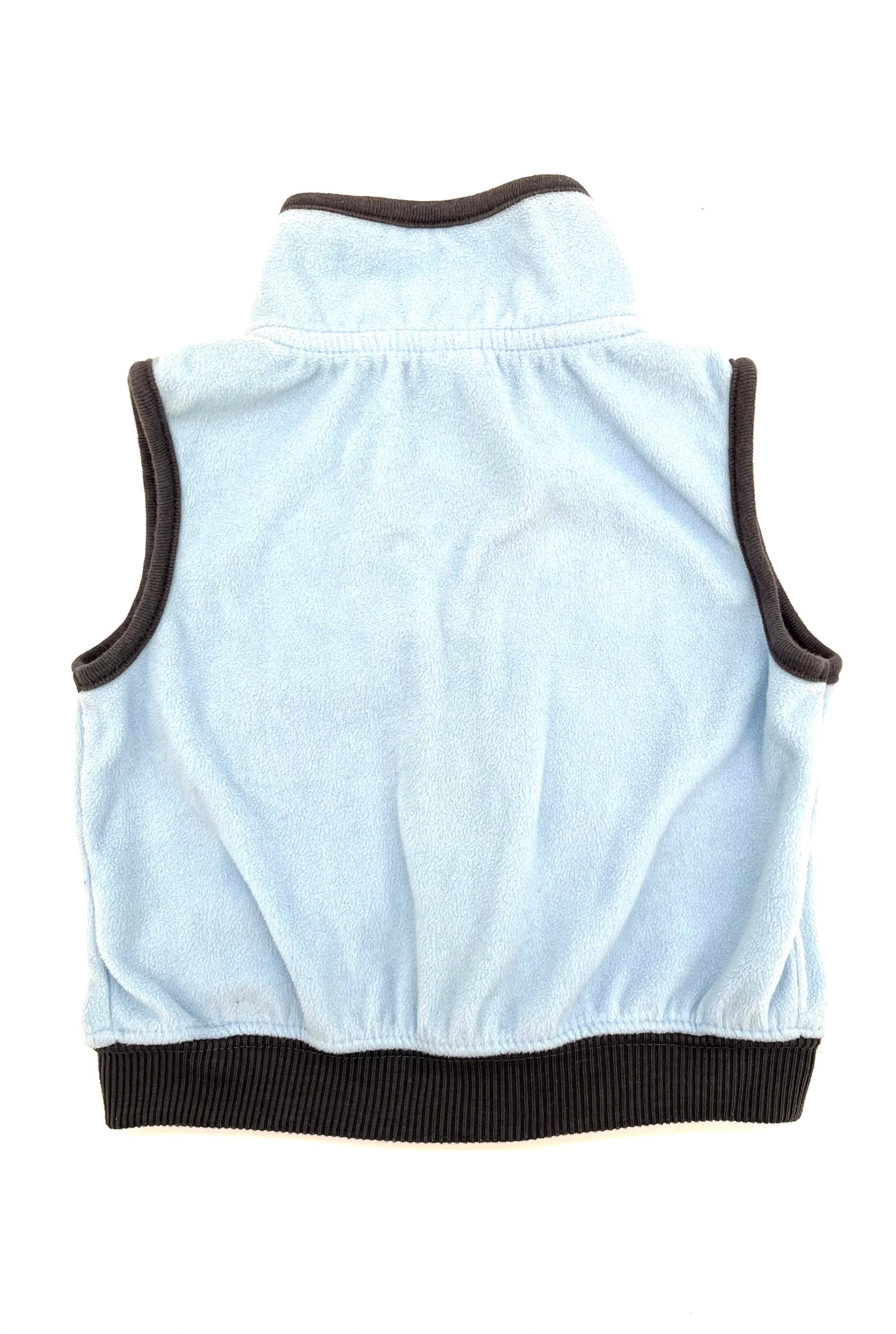 Babies Size 24 Months Blue and Gray Vest Zipper Up Front - TheRealThreads